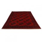 Oriental carpet burgundy Ersari 195x294 handmade Afghan wool carpet for living room
