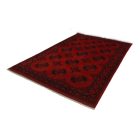 Oriental carpet burgundy Ersari 195x294 handmade Afghan wool carpet for living room