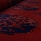 Oriental carpet burgundy Ersari 195x294 handmade Afghan wool carpet for living room