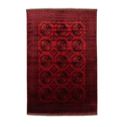 Oriental carpet burgundy Ersari 202x293 handmade Afghan carpet