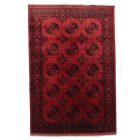 Oriental carpet burgundy Ersari 202x294 handmade Afghan wool carpet for living room