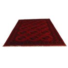 Oriental carpet burgundy Ersari 202x294 handmade Afghan wool carpet for living room