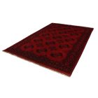 Oriental carpet burgundy Ersari 202x294 handmade Afghan wool carpet for living room