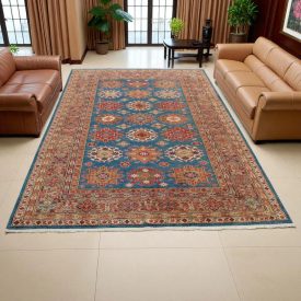 Kazak carpet 198x152 handmade Afghan carpet for living room