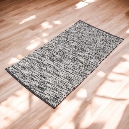 Thick wool rug Rustic 70x130 grey carpet
