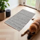 Thick woven rug Rustic 70x130 woven wool rug for living room
