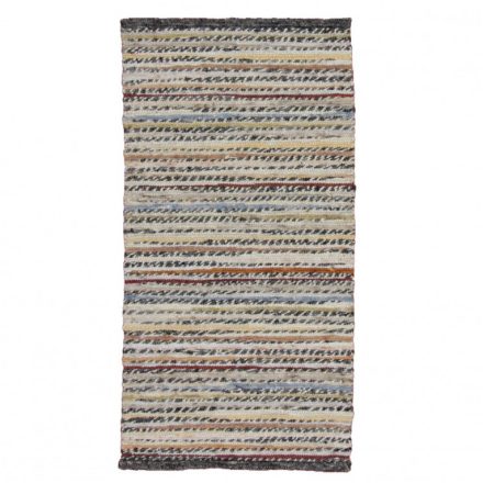 Thick woven rug Rustic 68x135 woven wool rug for living room
