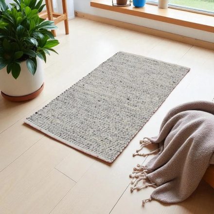 Thick rug Rustic 90x160 woven wool rug for living room