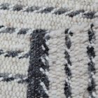 Modern wool rug Rustic 70x140 grey carpet
