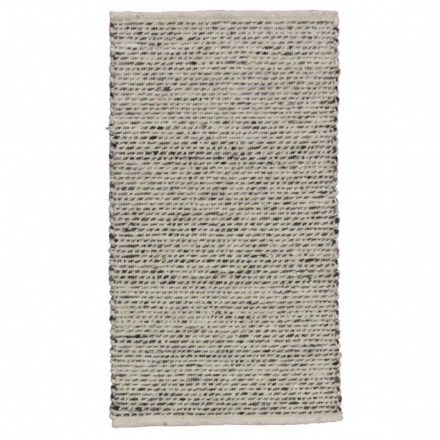 Thick woven rug Rustic 70x130 woven wool rug for living room