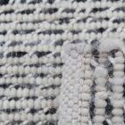 Thick woven rug Rustic 70x130 woven wool rug for living room