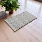 Thick woven rug Rustic 70x130 woven wool rug for living room