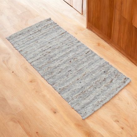 Thick wool rug Rustic 60x120 grey carpet