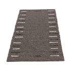 Thick wool rug Rustic 70x147 brown carpet