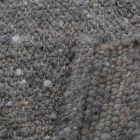 Thick wool rug Rustic 70x147 brown carpet