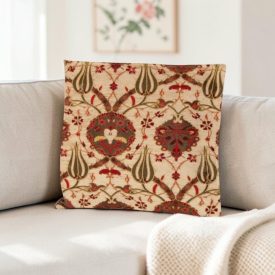 Beige Decorative Cushion 45x45 cm – Ottoman Garden