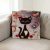 Purple Decorative Cushion 45x45 cm – Midnight Cat