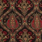 Black Decorative Cushion 45x45 cm – Midnight Oriental Garden