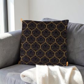   Dark Blue Decorative Cushion 45x45 cm – Midnight Blue Ornament