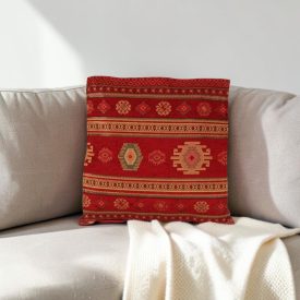 Red Decorative Cushion 45x45 cm – Crimson Nomad