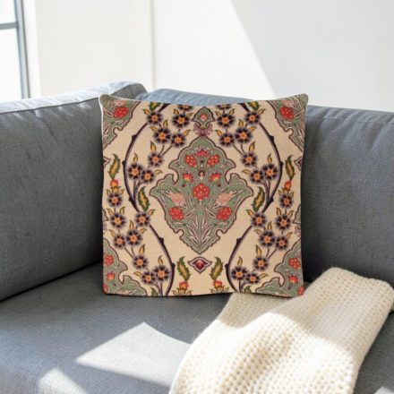 Beige Decorative Cushion 45x45 cm – Oriental Bird Garden