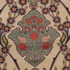 Beige Decorative Cushion 45x45 cm – Oriental Bird Garden