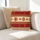 Burgundy Decorative Cushion 45x45 cm – Nomad Stripes