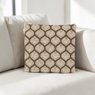 Light Grey Decorative Cushion 45x45 cm – Silver Ornament