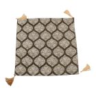 Light Grey Decorative Cushion 45x45 cm – Silver Ornament