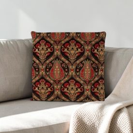   Black Decorative Cushion 45x45 cm – Midnight Oriental Garden
