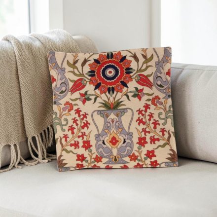 Cream Decorative Cushion 45x45 cm – Oriental Vase