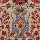 Cream Decorative Cushion 45x45 cm – Oriental Vase