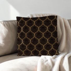 Black Decorative Cushion 45x45 cm – Ebony Ornament
