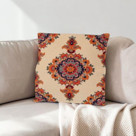 Cream Decorative Cushion 45x45 cm – Sunflower Mandala