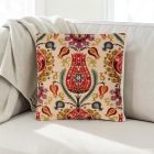 Cream Decorative Cushion 45x45 cm – Oriental Pomegranate