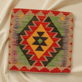 Afghan Kilim cushion cover 45x45 hand woven cushion