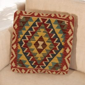 Afghan Kilim cushion cover 45x45 hand woven cushion