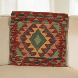 Afghan Kilim cushion cover 45x45 hand woven cushion