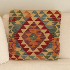 Hand woven cushion cover 45x45 Kilim decorative cushion