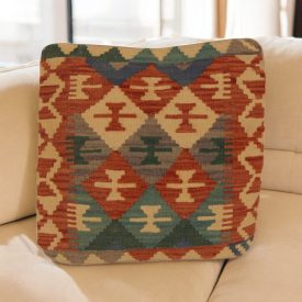 Hand woven decorative cushion 45x45 Kilim cushion cover