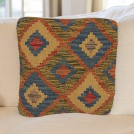   Hand woven Kilim cushion cover 45x45 afghan decorative cushion