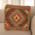 Kilim cushion cover 45x45 hand woven decorative cushion