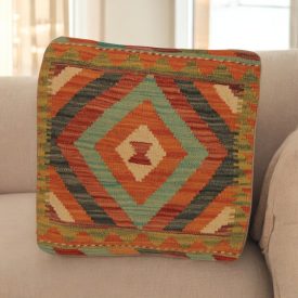 Kilim cushion cover 45x45 hand woven decorative cushion