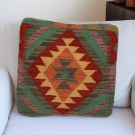Kilim cushion cover 45x45 hand woven decorative cushion