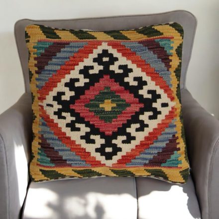 Kelim pillow case 45x45 hand woven decorative cushion