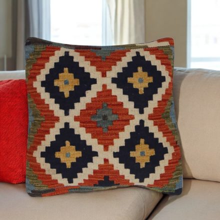 Afghan Kelim pillowcase 45x45 hand woven cushion