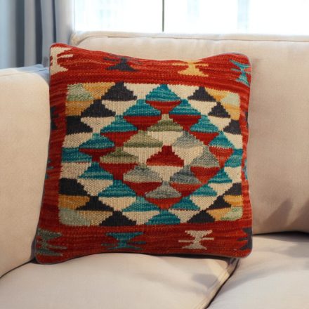 Handwoven Kelim pillowcase 45x45 afghan decorative cushion