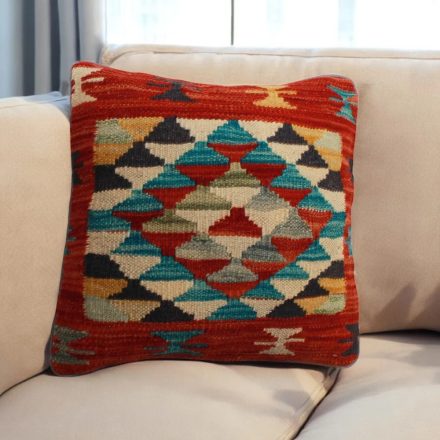 Handwoven Kelim pillowcase 45x45 afghan decorative cushion