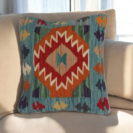 Afghan Kelim pillowcase 45x45 hand woven cushion