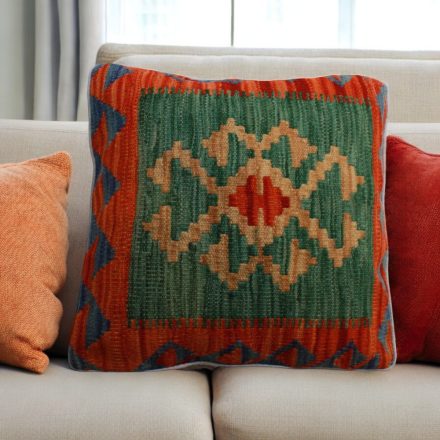 Handwoven Kelim pillowcase 45x45 afghan decorative cushion